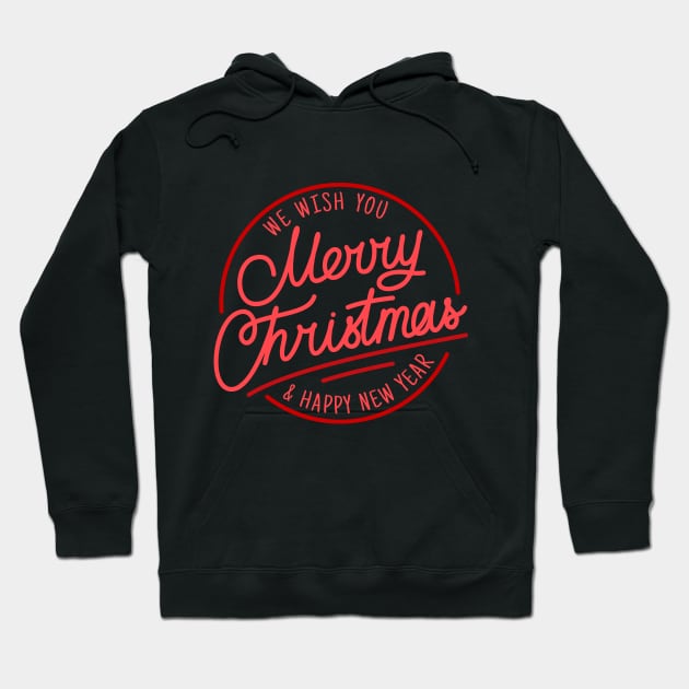 We Wish You A Merry Christmas And Happy New Year Hoodie by Brooke Rae's